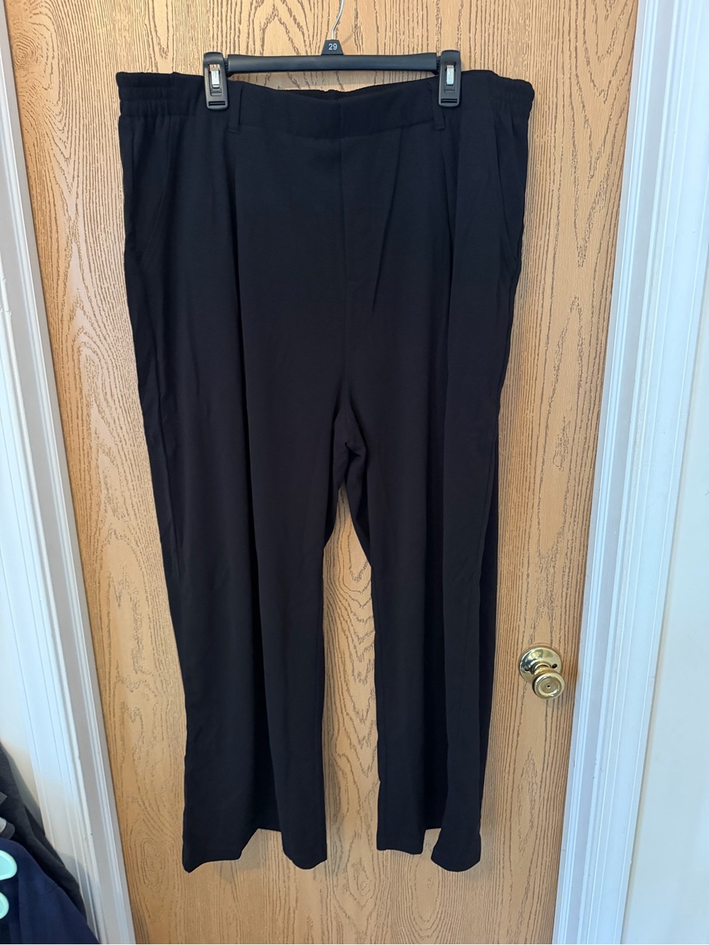 Black Women's Pull-On Straight Leg Pants